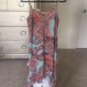 Multi Print Scarf Dress
